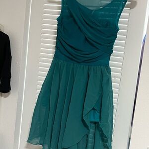 Elegant Teal Sleeveless Dress